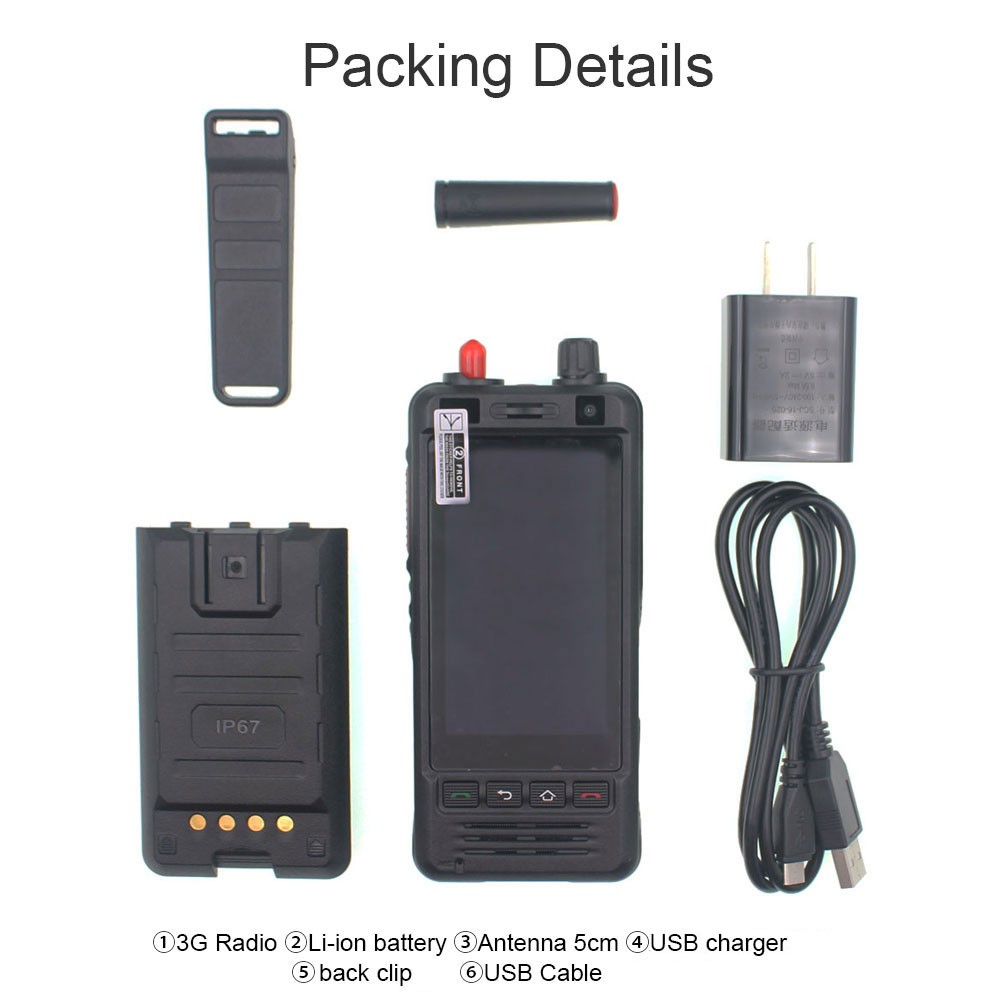 REALPTT ZELLO W5 Phone PTT 3G Wifi Walkie Talkie Android 6.0  IP67 UHF 5MP Camera POC transceiver internet radio