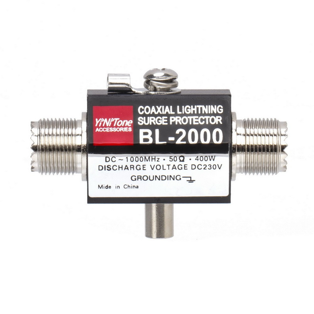 BL-2000 Coaxial Lightning Arrestor Surge Protector PL259 Female To PL259 Female 400W 50 Ohm