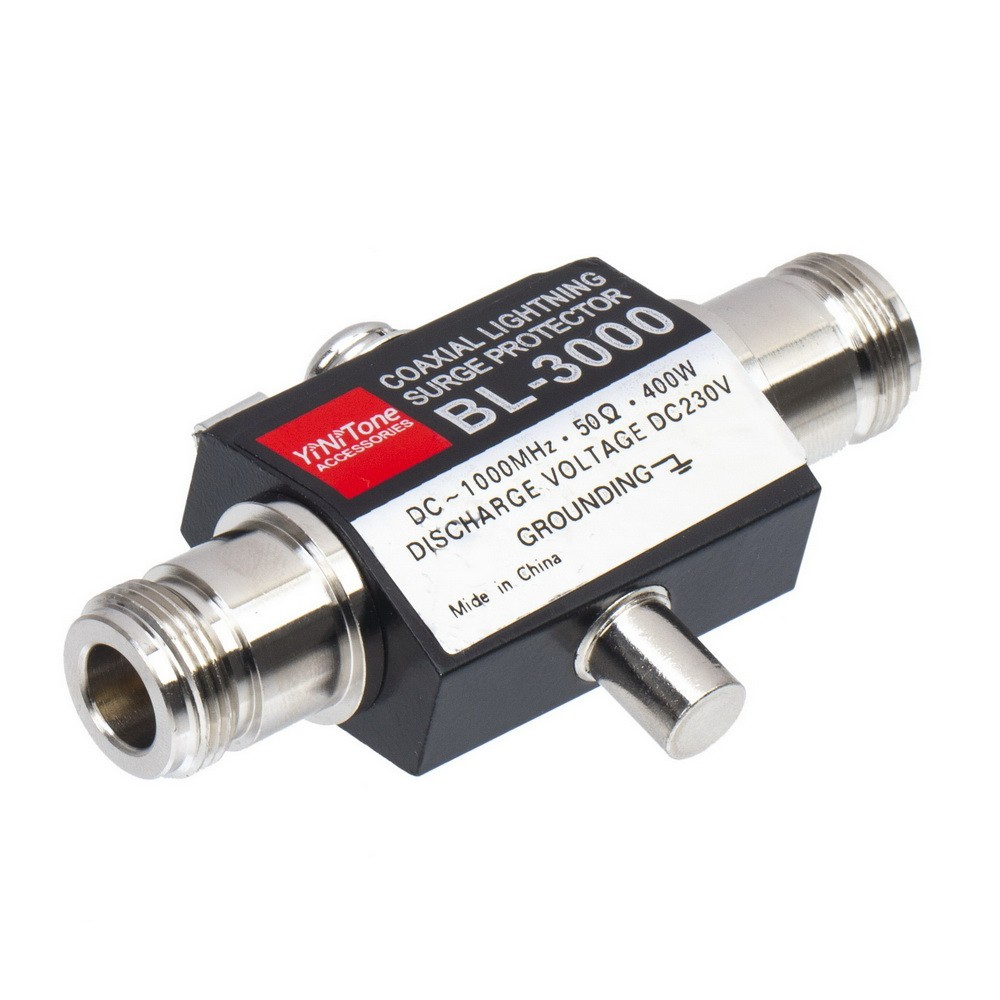 BL-3000 Coaxial Lightning Arrestor Surge Protector N Female to N Female 400W 50 Ohm	