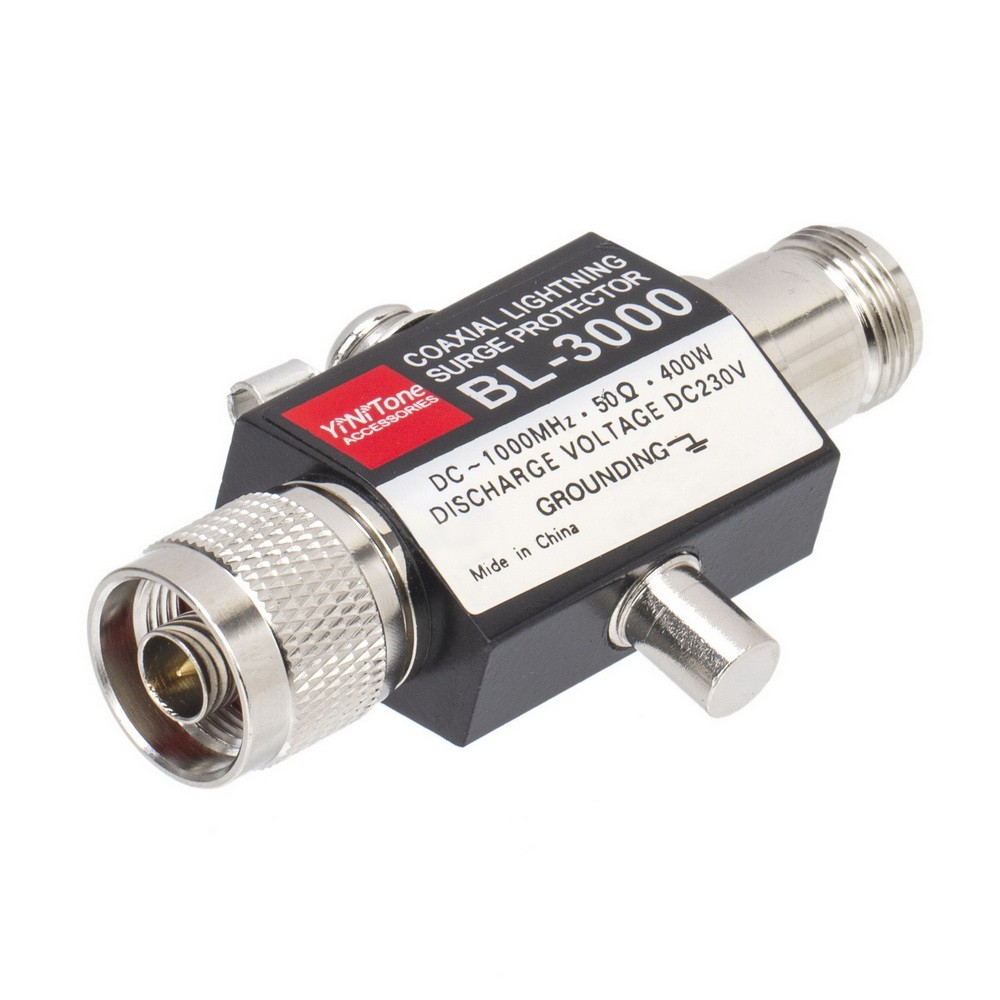 BL-3000 Coaxial Lightning Arrestor Surge Protector N male to N Female 400W 50 Ohm	