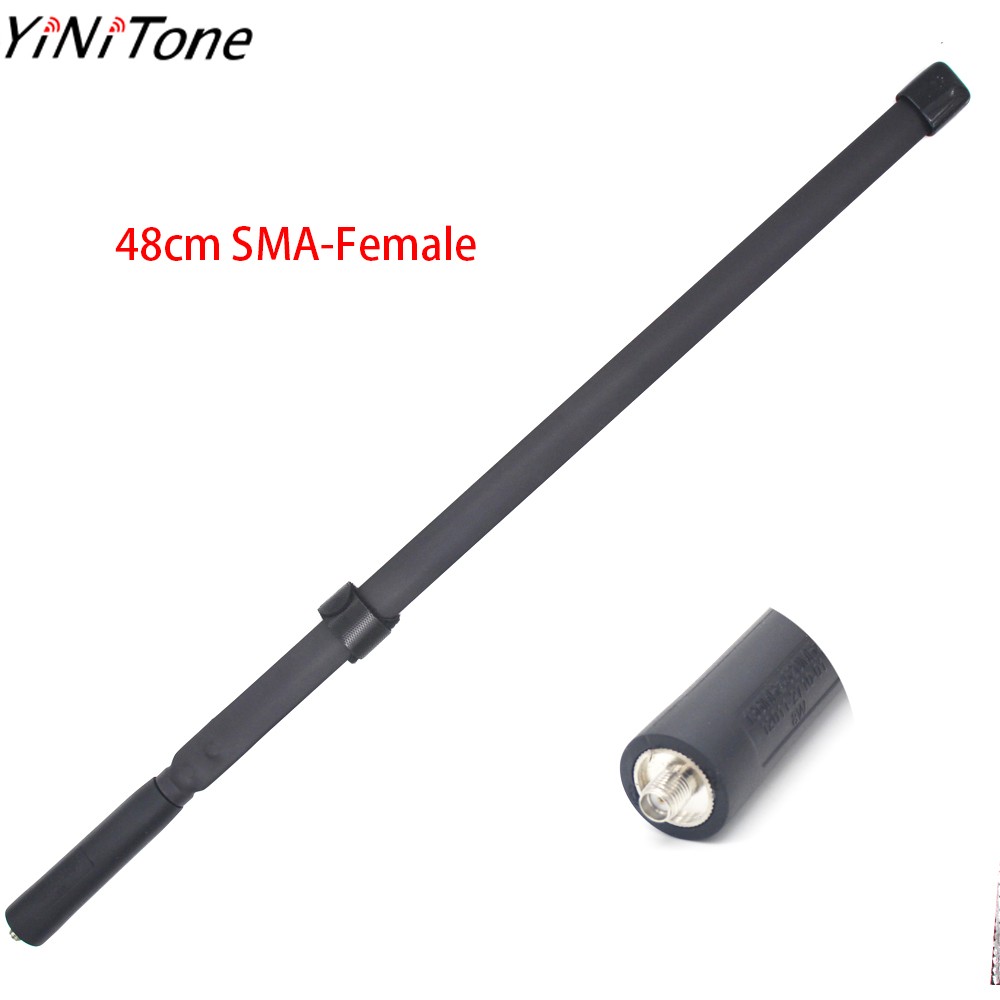 YiNiTone AT-48 136-520MHz Foldable 48cm CS Tactical Antenna SMA Female Ham Radio Antenna Dual Band VHF/UHF For Baofeng UV-82 UV-5R UV5R BF-888S AR-F8 walkie talkie	