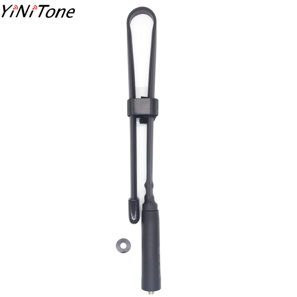 YiNiTone AT-48 136-520MHz Foldable 48cm CS Tactical Antenna SMA Female Ham Radio Antenna Dual Band VHF/UHF For Baofeng UV-82 UV-5R UV5R BF-888S AR-F8 walkie talkie	