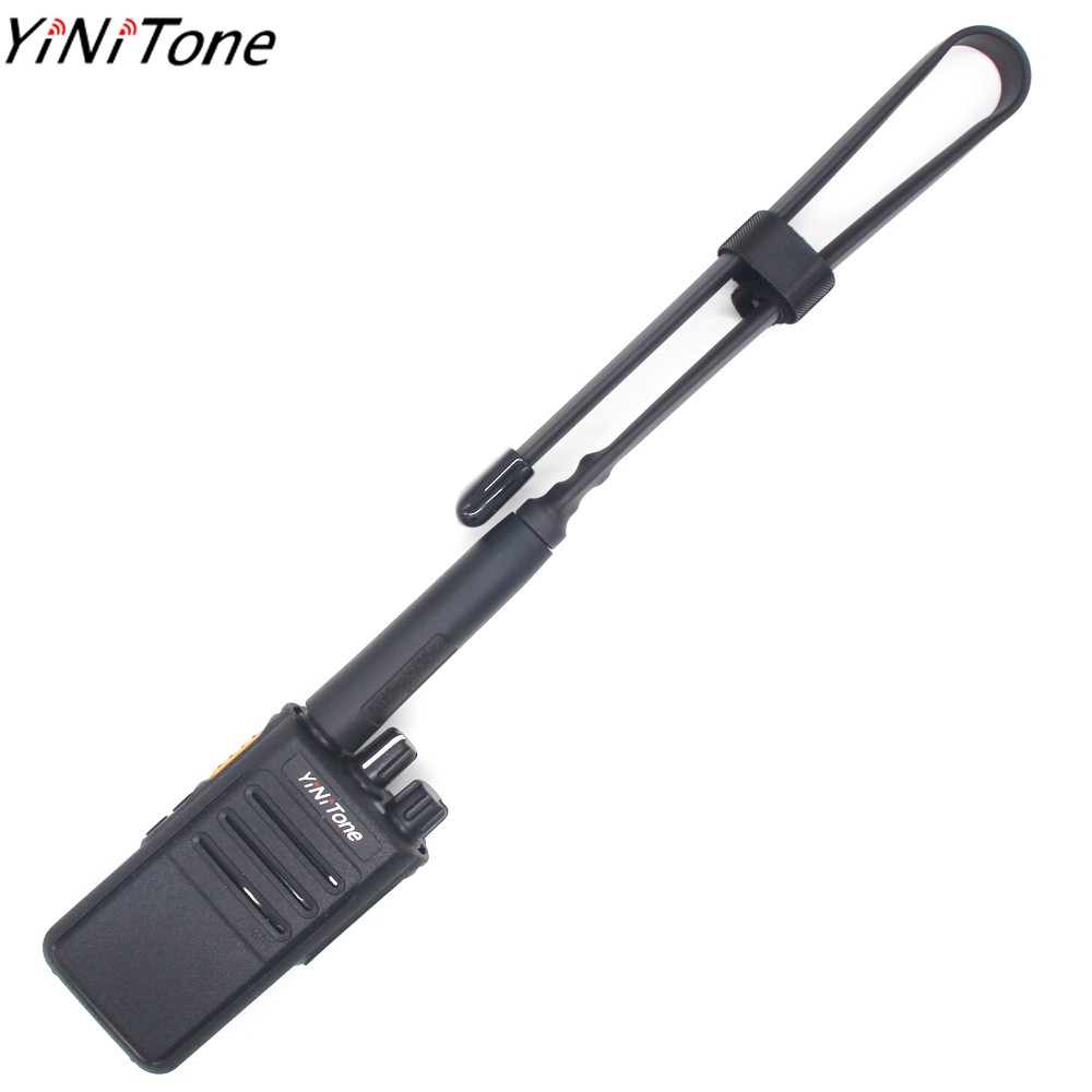YiNiTone AT-48 136-520MHz Foldable 48cm CS Tactical Antenna SMA Female Ham Radio Antenna Dual Band VHF/UHF For Baofeng UV-82 UV-5R UV5R BF-888S AR-F8 walkie talkie	
