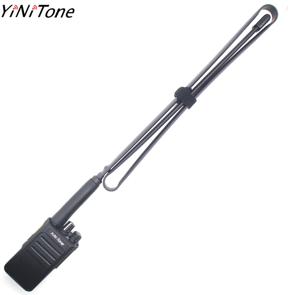 YiNiTone AT-108 136-520MHz Foldable 108cm CS Tactical Antenna SMA Female Ham Radio Antenna Dual Band VHF/UHF For Baofeng UV-82 UV-5R UV5R BF-888S AR-F8 walkie talkie	