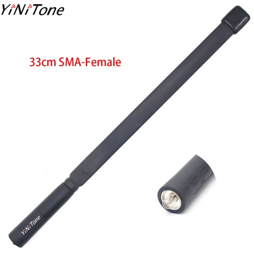 YiNiTone AT-33 136-520MHz Foldable 33cm CS Tactical Antenna SMA Female Ham Radio Antenna Dual Band VHF/UHF For Baofeng UV-82 UV-5R UV5R BF-888S AR-F8 walkie talkie	